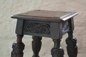 Oak Elizabethan Style Joint Stool