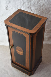 Ebonised Cupboard With Butterfly Decoration