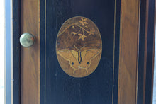 Load image into Gallery viewer, Ebonised Cupboard With Butterfly Decoration