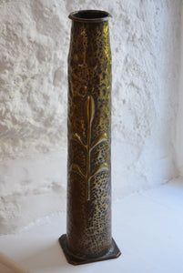 Brass Trench Art Vase