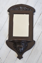 Load image into Gallery viewer, Antique Art Nouveau Mahogany Mirror With Carved Face