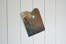 Load image into Gallery viewer, Antique Wooden Artists Pallet with Oil Paint