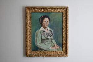 painting of a lady in green