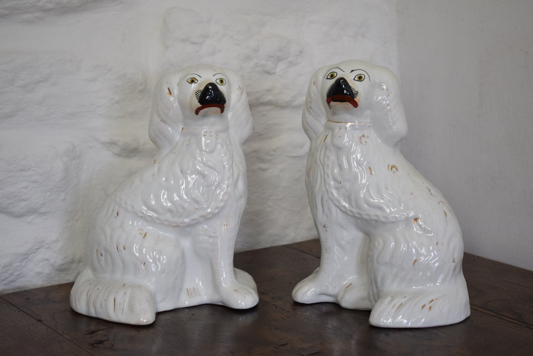 Pair of Large Victorian Staffordshire Spaniels