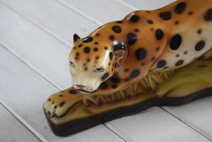 Art Deco Cheetah Ceramic Statue 