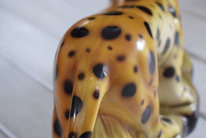 Art Deco Cheetah Ceramic Statue 