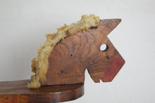 Load image into Gallery viewer, Antique Children&#39;s Wooden Horse on Wheels