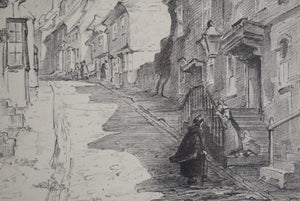 Pencil Drawing Mermaid Street Rye