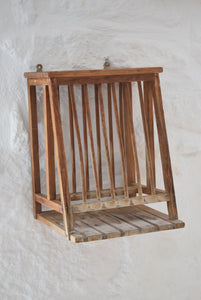 Small Antique Victorian Pine Plate Rack