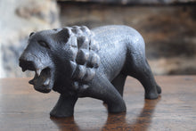 Load image into Gallery viewer, Antique Black Forest Lion Carving