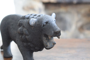 Antique Black Forest Lion Carving