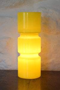 Yellow glass lamp