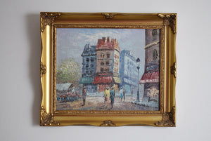 painting of a french street scene