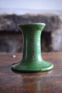 Green Glazed Studio Pottery Candlestick