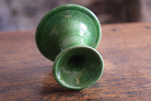 Load image into Gallery viewer, Green Glazed Studio Pottery Candlestick