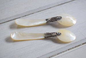 Vintage Mother Of Pearl Caviar Spoons