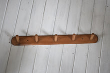 Load image into Gallery viewer, Antique Solid Pine Coat Peg Rack