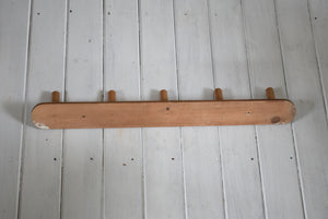 Antique Solid Pine Coat Peg Rack