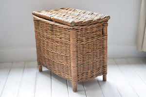 Antique Wicker Basket on Legs