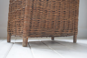 Antique Wicker Basket on Legs