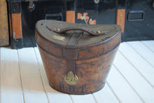 Load image into Gallery viewer, Antique Victorian Leather Top Hat Box