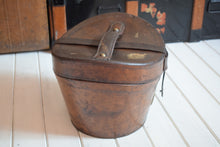 Load image into Gallery viewer, Antique Victorian Leather Top Hat Box