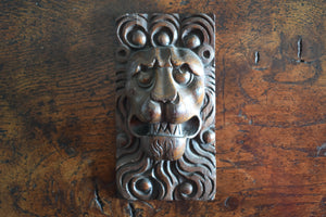 wooden lion carving