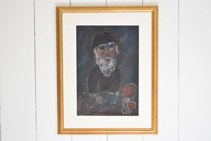 Pastel Drawing Jewish Man