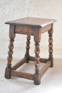 17th century oak joint stool