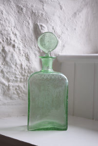 Green Blown Glass Scent Bottle 