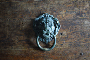 Bronze Lion Mask Door Knocker 