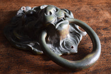 Load image into Gallery viewer, Bronze Lion Mask Door Knocker 