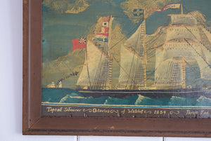 Oil Painting Topsail Schooner