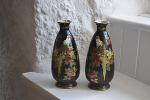 Vases Decorated with Parrots 