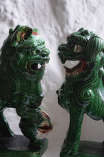 Load image into Gallery viewer,  Chinese Sancai Green Glaze Foo Dogs