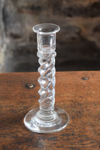 Load image into Gallery viewer, Glass Barley Twist Candlesticks