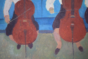 Oil on Board Three Cellists