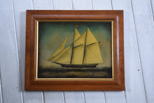Load image into Gallery viewer, Reverse Painted Glass Schooner
