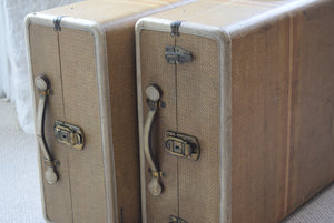 Vintage Tweed Hardcase Wardrobe Suitcases 