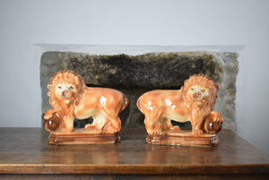 ceramic Staffordshire lions