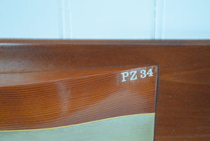 Cornish Penzance Lugger Vintage Wooden Half Hull Model