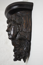 Load image into Gallery viewer, Carved Oak Wall Bracket