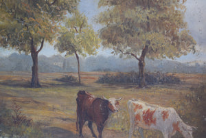 Oil On Panel Landscape Scene