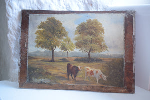 Oil On Panel Landscape Scene