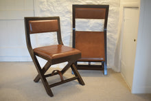 Load image into Gallery viewer, Folding Leather Campaign Chairs