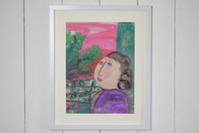 Load image into Gallery viewer, lady dressed in purple painting