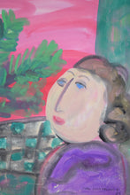 Load image into Gallery viewer, lady dressed in purple painting