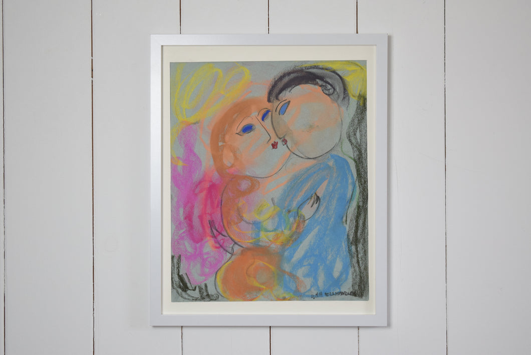Pastel Drawing two lovers