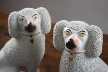 Load image into Gallery viewer, Antique Pair of Staffordshire Pottery Poodles