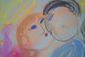 Pastel Drawing two lovers